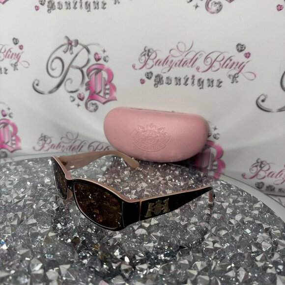 Juicy Couture sunglasses with case Brown Sunglasses Scottie dog logo cute y2k - Picture 11 of 16